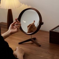Creative Solid Wood Cosmetic Mirror